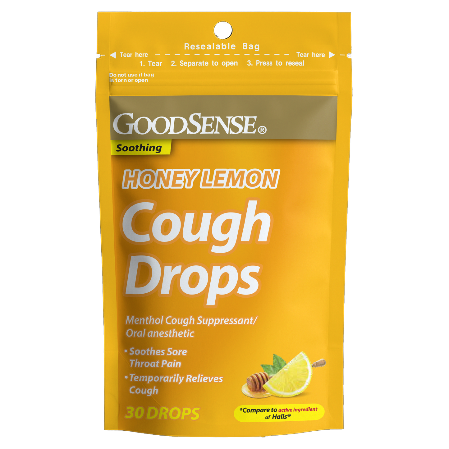 GoodSense Honey Lemon Cough Drops 
