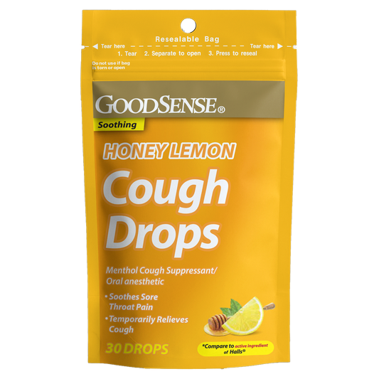 GoodSense Honey Lemon Cough Drops 