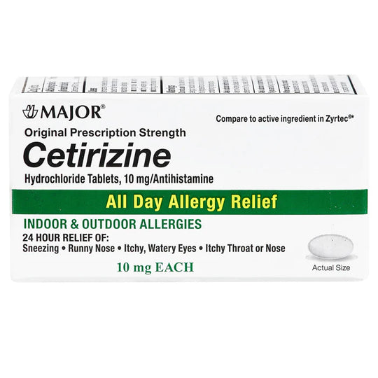 MAJOR PHARMACEUTICALS All Day Allergy, 24 Hour, Compare to  Zyrtec® 14 Tablets