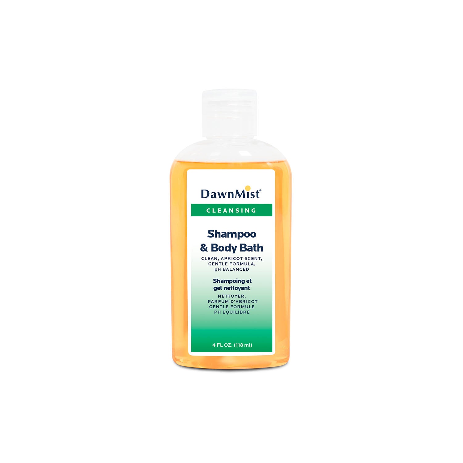 DUKAL Dawnmist Shampoo & Body Wash, Fresh Apricot 4 oz bottle, 96 Bottles Per Case  Wellness vending mac 199