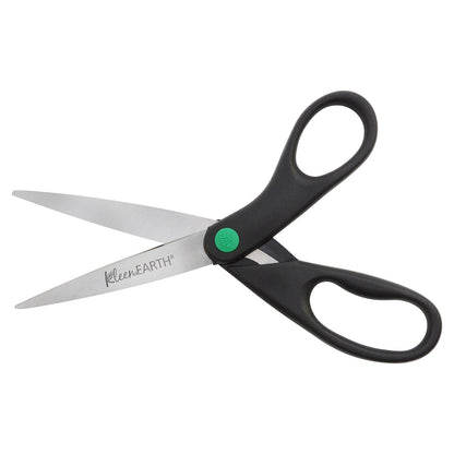 Westcott KleenEarth® Straight Scissors, 8", Black, 2/pk