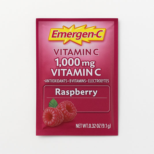 Emergen-C Raspberry 360 vitamin C drink mix packets for college wellness vending supplies