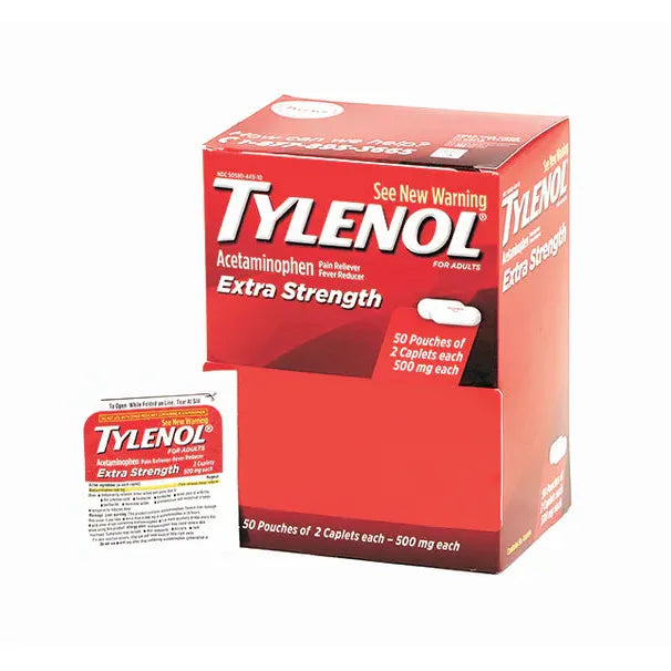 TYLENOL® Extra Strength Caplets – 500 mg, 2-Caplet Packets