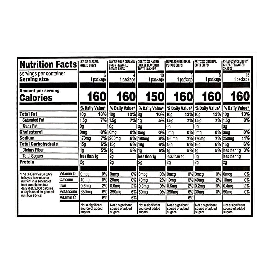 Frito -Lay Flavor Mix Chips & Snacks Variety Pack wellness vending machine university campuses