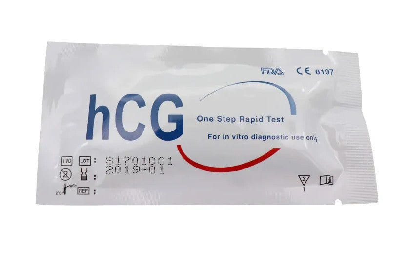 Healgen hCG Women Pregnancy Test Cassette, 25 mIU/ml, 25 Cassettes Per Box