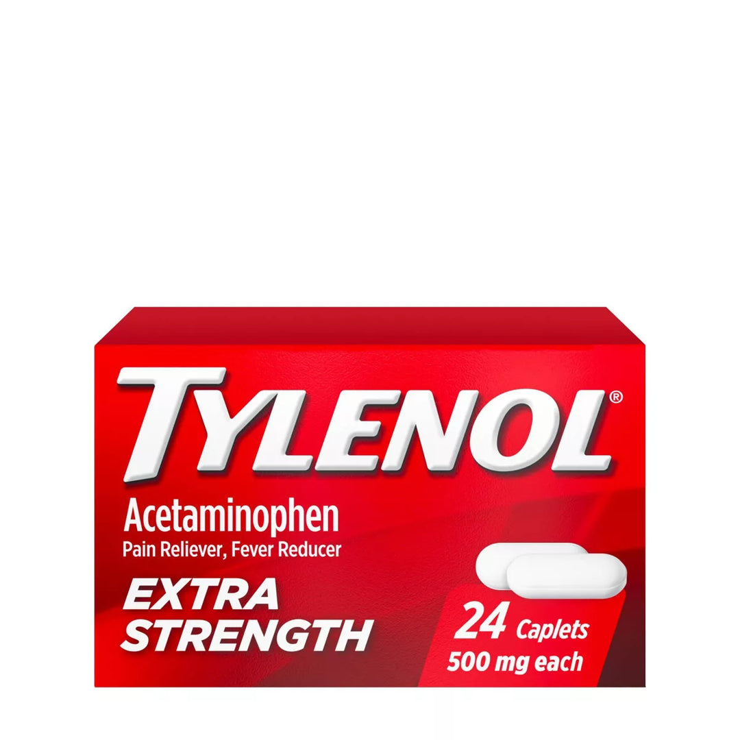 TYLENOL® Extra Strength Caplets 500 mg, 24-Count Bottle, 72 bottles Per Case