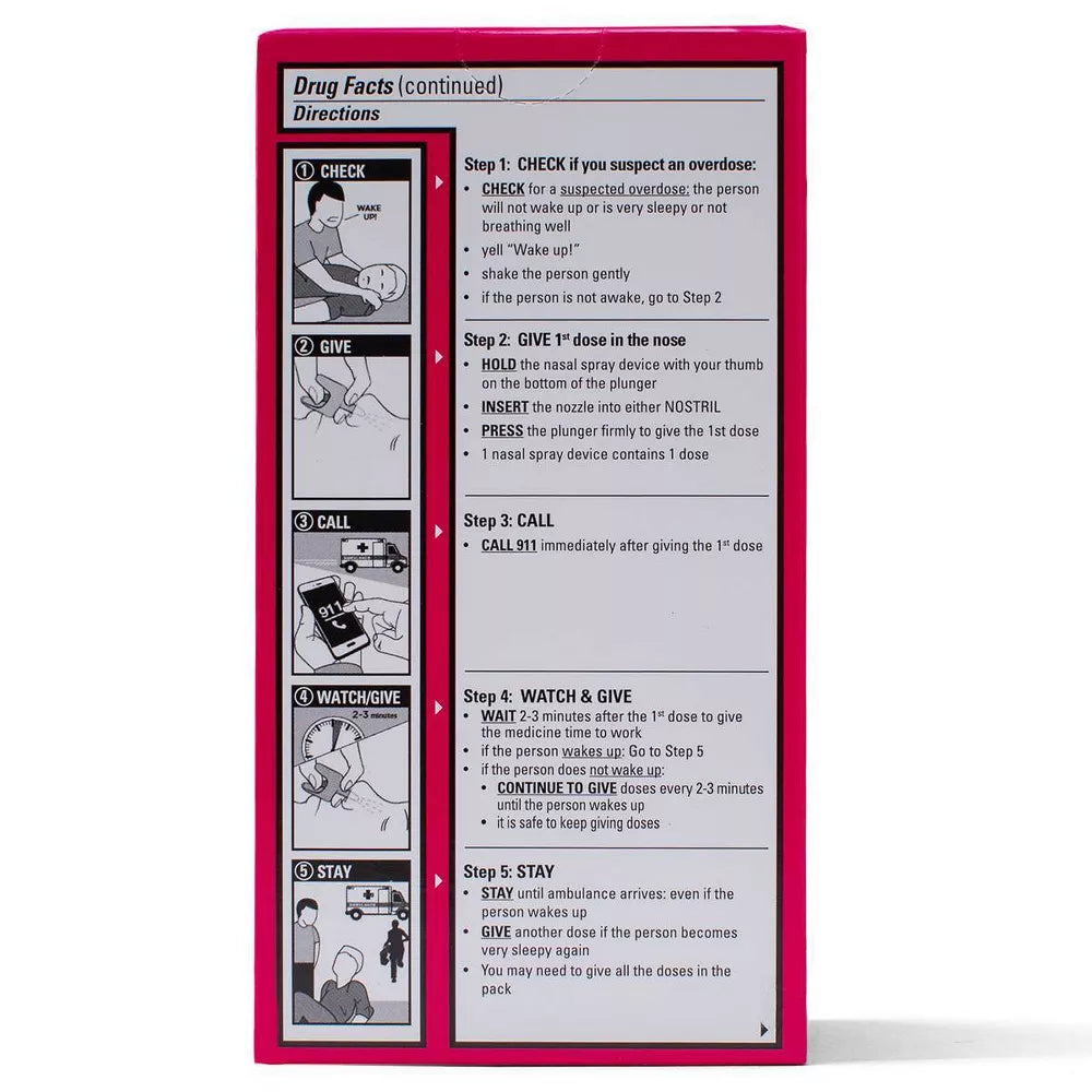 Emergent BioSolutions Opioid Overdose Kit NARCAN® Nasal Spray, 4mg (2 per box, 3 boxes per case)