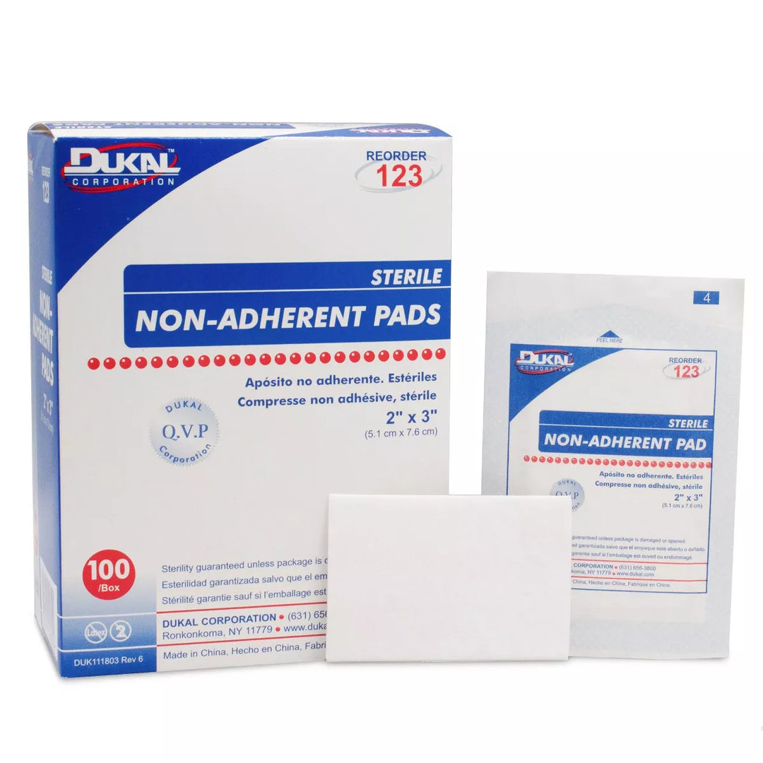 DUKAL Non-Adherent Pads – Sterile, 2" x 3"