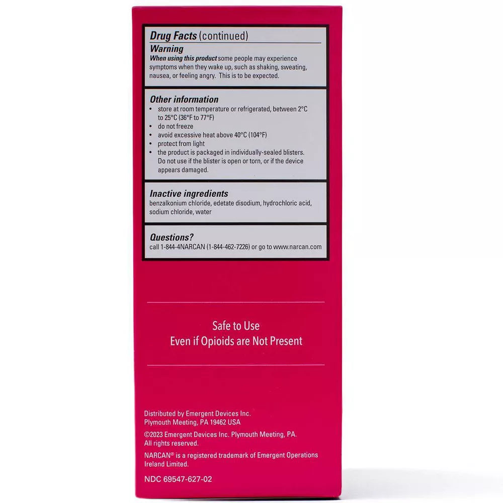 Emergent BioSolutions Opioid Overdose Kit NARCAN® Nasal Spray, 4mg (2 per box, 3 boxes per case)