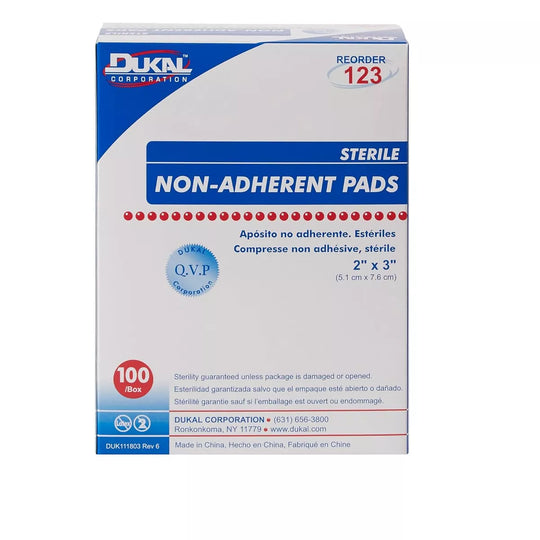 DUKAL Non-Adherent Pads – Sterile, 2" x 3"