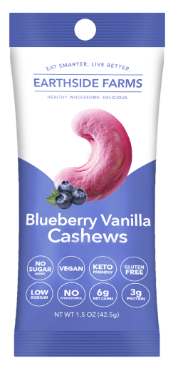 Earthside Farms Blueberry Vanilla Cashews- 1.5 oz wellness vending machine
