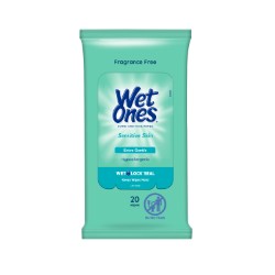 Wet Ones Sensitive Skin Hands & Face Wipes - Pack of 20 wellness vending machine