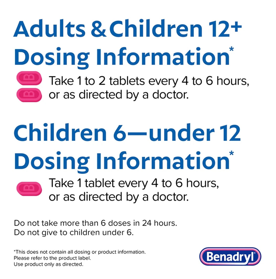 Benadryl® Allergy Ultratabs® Tablets 24 count box, 24 boxes per case