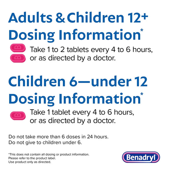 Benadryl® Allergy Ultratabs® Tablets 24 count box, 24 boxes per case