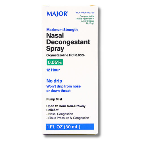 MAJOR Pharmaceutical 12-Hour Nasal Decongestant Spray, 15 mL Compare to Afrin®