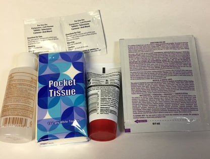 COVID 19 - Go to Work/Store Sanitizing & Care Kit with Sanizide Wipes & Mask, 8 items wellness vending machine university campuses