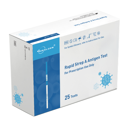 Healgen® Strep A Ag Test, CLIA Waived 25 Tests Per Kit