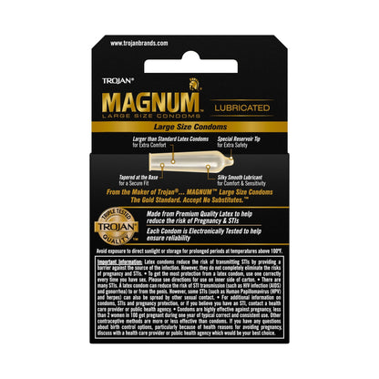 Trojan Magnum Lubricated Condoms - Box of 3 wellness vending machine university campuses