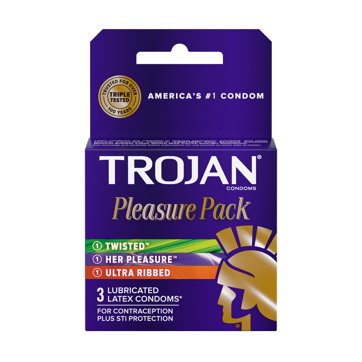Trojan Condoms Pleasure Pack - Box of 3 wellness vending machine