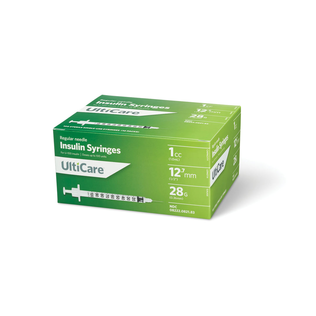 UltiMed® UltiCare™ Insulin Syringes – Box of 100