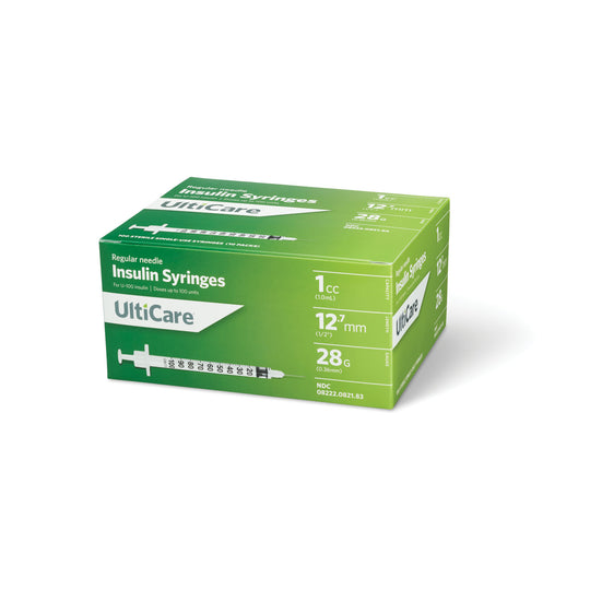 UltiMed® UltiCare™ Insulin Syringes – Box of 100
