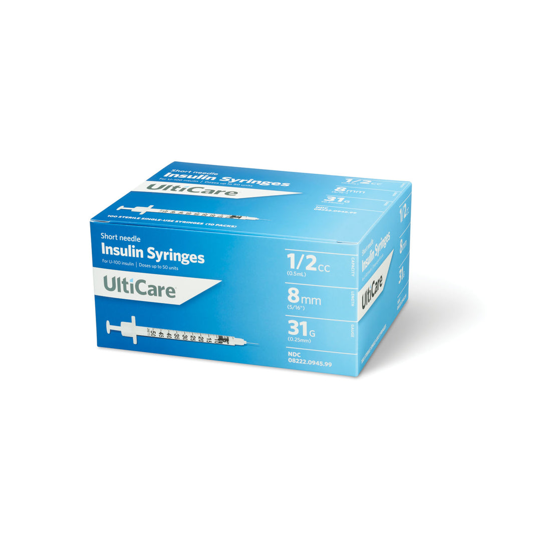 UltiMed® UltiCare™ Insulin Syringes – Box of 100