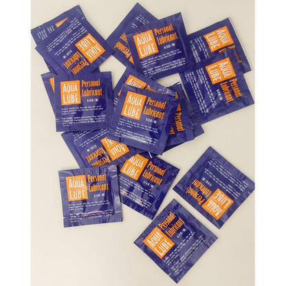Aqua Lube® Personal Water-Based Lubricant – 144 Count Bag (0.1 Fl Oz / 3 ml Each)
