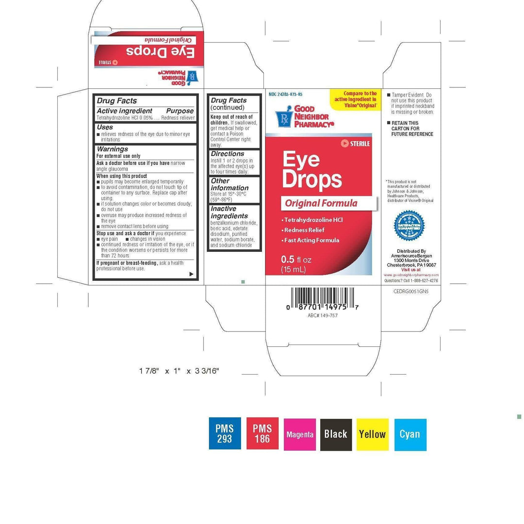 Major Pharmaceuticals Eye Drops 0.05% Compare to Visine®, 15 mL Case of 24