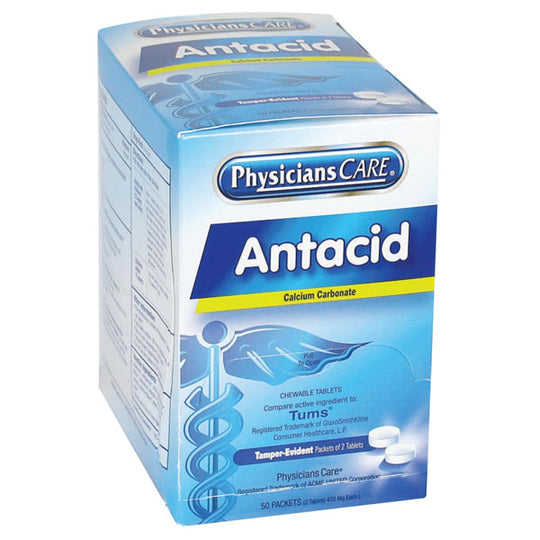 PhysiciansCare Antacid Tablets – 420 mg Calcium Carbonate, Compare to Tums® and Maalox®