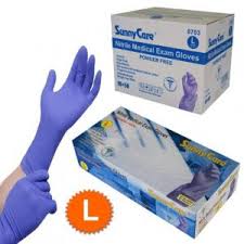 Sunny Care® Nitrile Examination Gloves Large – 100 Count