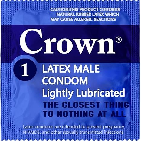 CROWN Sheerlon Ultra-Thin Latex Condoms 100 Count Box – Vegan Friendly, Odor Free, for College Wellness Vending Machines