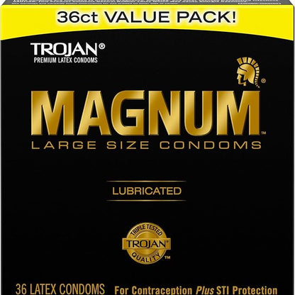 TROJAN® Magnum™ Lubricated Large Condoms – 36 Count Pack