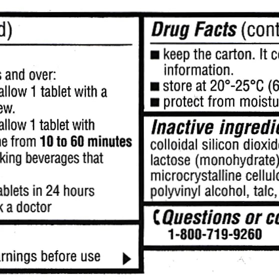 Major Pharmaceuticals Antacid Heartburn Relief Tablets – 30 Count Compare to Pepcid AC®