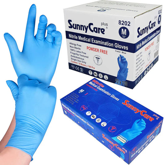 Sunny Care® Nitrile Examination Gloves Medium  – 100 Count