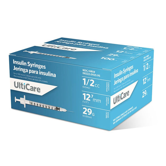 UltiMed® UltiCare™ Insulin Syringes – Box of 100